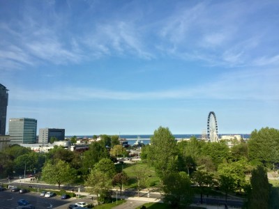 View of Gdynia, blue sky